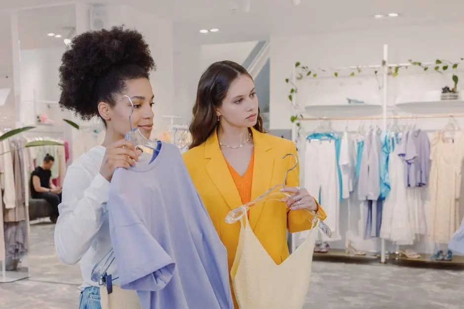 wanita sedang memilih outfit untuk event